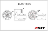 Emax ECO II Series 2306 1900KV Brushless Motor for RC Drone FPV Racing