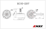 Emax ECO II Series 2207 1700KV Brushless Motor for RC Drone FPV Racing