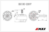 Emax ECO II Series 2207 1900KV Brushless Motor for RC Drone FPV Racing