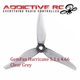 GEMFAN HURRICANE TRI-BLADE 51466 5.1" PROPELLER - KABAB FPV EDITION (2CW + 2CCW) - TRANSLUCENT GREY