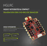 HGLRC DINOSHOT 60AMP 32BIT 3-6S 4 IN 1 D-shot1200 ESC