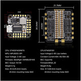 HGLRC FD445 Stack FD F4 Mini Flight Control with FD45A 4 in 1 Mini BLHeli_32 2-6S ESC