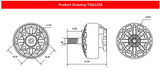 Karearea TOA 2208-2150Kv Brushless Motor-Gun metal (1pcs.)