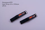 DeepSpace 20X250mm Magic Sticker Durable Nylon Lipo Battery Strap for FPV RC Battery-Black/Orange