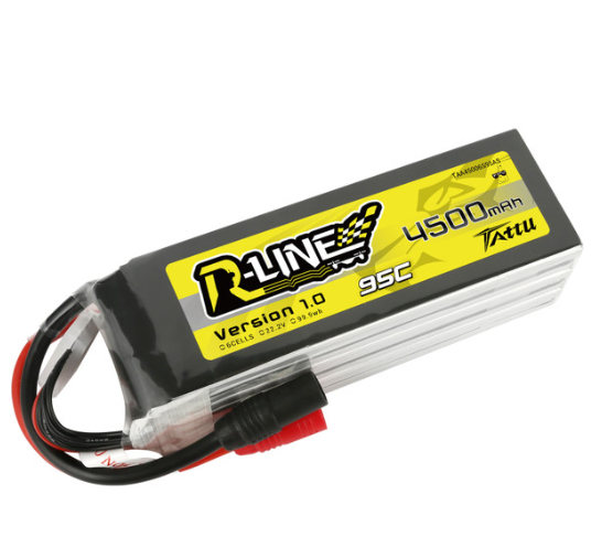 Tattu R-Line 4500mAh 6S 95C Lipo Battery Pack With AS150 Plug