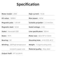 HGLRC SPECTER 2004 1800KV brushless motor