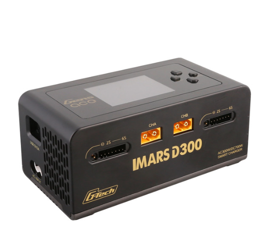 Gens ace iMars D300 G-Tech Channel AC/DC 300W/700W RC Battery Charger-US Black