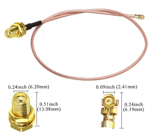 IPEX to SMA Female with low loss RG-178 Cable (20CM) Pigtail (2pcs.)