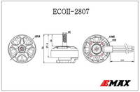 Emax ECO II Series 2807 3-6S 1700KV Brushless Motor
