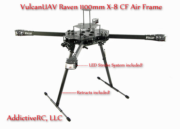 VulcanUAV Raven X-8 1100mm Folding Air Frame Kit