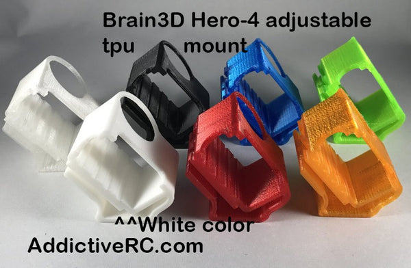 Brain3D Hero-4 Universal Adjustable TPU Mount-White