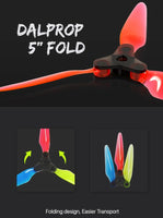 Dalprop Fold Series 5.1" Folding Propellers Smooth DIY FPV Prop Compatible POPO for FPV Racing RC Drone