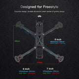 HGLRC Sector Freestyle 7-inch 296mm 3K Carbon Fiber Frame Kit for RC Drone FPV Racing
