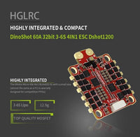 Lux F7 FC and HGLRC Dinoshot 60-amp 4 in 1 Super Combo