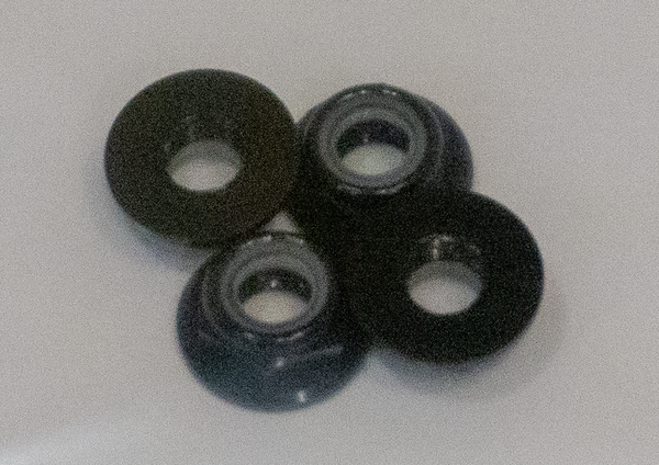 M5 Lock Nuts CW Flanged Nylon Insert Aluminum Alloy Self-Locking Nuts BLACK (4pcs.)