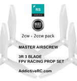 Master AirScrew RS-3 Blade-FPV-5x4.5 Prop Set x 4 White