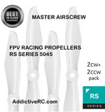 Master AirScrew RS FPV Racing-5x4.5 Prop Set x4 White