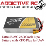 Tattu 22.2V 25C 6S 22000mAh Lipo Battery with XT90 Plug for UAV